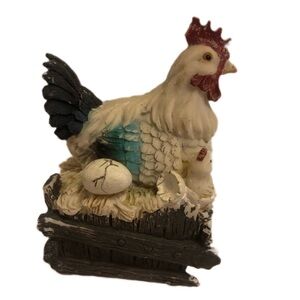 Chicken Hatching Eggs Figurines 4 Inch Tall Farmhouse Country Cottage Core Resin